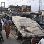CEMENT-CARRYING TRAILER CRASHES INTO SHOPS AT MUSHIN (PICTURES)