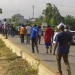 BUS DRIVERS PROTEST IN ILORIN AGAINST ACTIVITIES OF TRAFFIC MANAGEMENT AGENCY