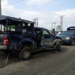 TRAIN COLLIDES WITH POLICE HILUX VAN IN PORT HARCOURT