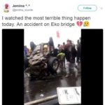 ACTRESS SHARES STORY OF HOW SHE SAVED THE LIVES OF THREE MEN AFTER A TERRIBLE CAR CRASH ON EKO BRIDGE