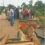 ROAD INAUGURATED BY DELTA GOVT COLLAPSES BARELY 2 MONTHS AFTER